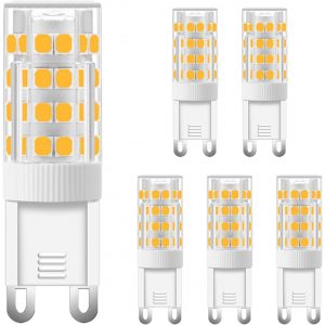 Kal-Ampoule G9 Led 5w (5pcs) Équivaut À 40 Watts Halogène G9 500lm 3000k Lumière Blanc Chaud 220v Sans Scintillement Non-Dimmable Convient Pour L'éclairage Du Salon Et De La Chambre À Coucher. - Neuf