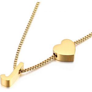 Kal-Collier À Pendentif Initiale En Or, Pendentif Exquis Lettre A-Z Personnalisébijoux Féminins Minimalistes Collier Lettre A-Z - Neuf