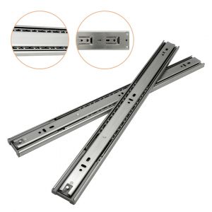 Coulisse &agrave; billes Entry Profondeur 450 mm / 35Kg Sortie total, fermeture soft Glissi&egrave;res de tiroirs 500mm 2X - Neuf