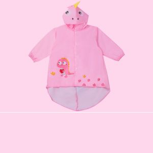 Hjlian Impermeable Pour Enfant, Type Cape, Impermeable Pour Garcon, Joli Dessin Anime, Poncho Pour Eleves Du Primaire, Rose, Taille L (Convient Pour Une Taille De 100 A 110 Cm) - Neuf