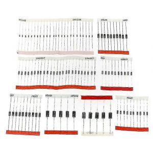 Kit de diode Schottky 100pcs avec 1n4148 1n4007 1n5819 1n5399 1n5408 1n5822 pour circuits de commutation rapides - Neuf