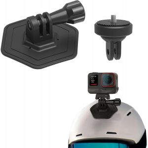 Kit de base adh&eacute;sif incurv&eacute; pour casque DJI Osmo Action 4-Support adh&eacute;sif flexible pour Insta360 GO3/GoPro et la plupart des cam&eacute;ras d'action - Neuf