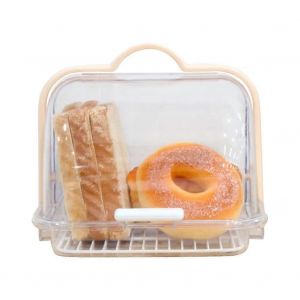 Boîte À Pain Avec Poignée Et Couvercle Transparent Pain Gâteau De Stockage De Transporteur De Stockage Des Aliments Contenant - Neuf