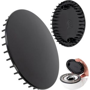 TUEJ-Couvercle Pour &Eacute;coulement De Douche, &Oslash; 112 Mm, Compatible Avec La Garniture D'&Eacute;coulement Viega Tempoplex Ann&eacute;e 2001-2006, Adapt&eacute; Au Mod&egrave;le 6958.99, Abs Asa Noir - Neuf
