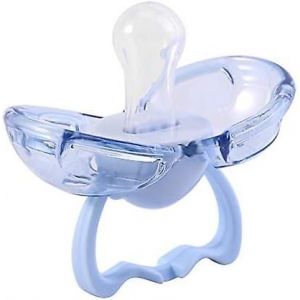 Sucette Pour B&eacute;b&eacute;, S&eacute;curit&eacute; Pour Nouveau-N&eacute;, Type De Pouce En Silicone, Fermeture Automatique, Anti-Poussi&egrave;re, Sucette Pour B&eacute;b&eacute;, T&ecirc;te Ronde, Bleu - Neuf