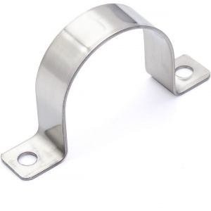 6 Pièces Colliers de Serrage 2 Trous collier durite essence Acier inoxydable 304 Colliers de Serrage en U pour Fixation de Tuyau Ø 50 mm - Neuf