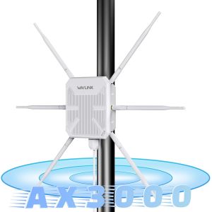 lbgwp60-Repeteur Wifi Exterieur Puissant Avec Antenne Wifi Longue Portée (Antenne 360 Degrés) - Amplificateur Wifi 6 Ax3000 Mesh- Outdoor Poe Répéteur Wifi Extérieur- Les Grands Espaces Éloignés - Neuf
