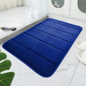 1 couverture de bain en mousse à mémoire de forme,tapis de bain doux et confortable,super absorbant et antidérapant,accessoires de salle de bain,décoration de salle de - Type Deep Blue-500MMx800MM - Neuf