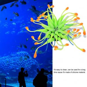 Hjlian Plante Decorative Artificielle En Corail, Couleur Vive, Pour Aquarium, Aquarium, Jardin, Terres, Orange - Neuf