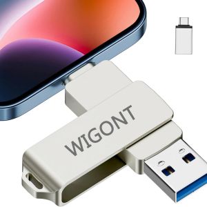 Clé USB 128 Go Pen Drive pour Sauvegarder Plus de Photos et de Vidéos,Clé USB pour iPhone/Pad/PC/Type C,Belle et Durable Clé Stockage pour iPhone. Aucune Application Requise. - Neuf