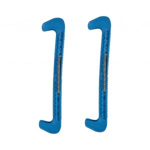 1 Paire De Protecteurs De Lames De Patin &Agrave; Glace En Plastique Avec Ressort R&eacute;glable (Bleu) - Neuf