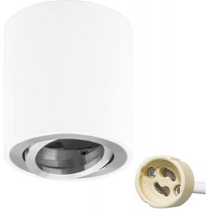 KYOTECH Spot LED en Saillie Cadre Orientable Plafonnier LED en saillie plat 230V Spot LED en saillie rond noir en saillie avec douille GU10. Plafonnier pour modules GU10 et LED - Neuf