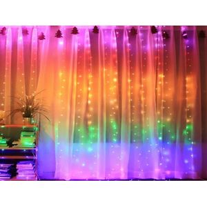 Rideau Lumineux Led Arc-En-Ciel 3 M X 2,8 M, Aliment&eacute; Par Usb, Pour La D&eacute;coration Int&eacute;rieure Et Les &Eacute;v&eacute;nements - Neuf