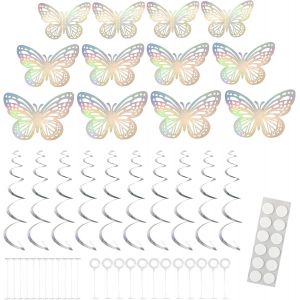 12 Paires Papillons Stickers Muraux 3D Decoration Chambre Fille Autocollants Muraux De Bricolage Papillon Décoratifs 3D Décorations Pour Fête De Mariage Anniversaire - Neuf