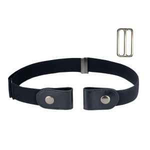 Ceinture &Eacute;lastique Sans Boucle (Taille Unique) Noir 1 Pack - Neuf