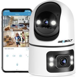 ChenQuanSarl-Caméra Surveillance Wifi Intérieure, Cctv Caméra Sécurité Ip Domestique Ip À Double Objectif 360° Détection Humaine Intelligent, Nanny Pet Dog Cam, 2.4&5Ghz Double Moniteur De Bébé Wifi - Neuf