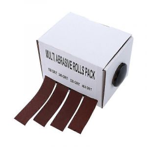 Promotion D'hiver,Ensemble De Rouleaux De Papier De Verre Multi-Abrasifs,Grain 150,240,320,400 Avec Distributeur,Rouleau De Toile &Eacute;meri Coulissant,Bande Abrasive Pour M&eacute;tal,Verre,C - Neuf