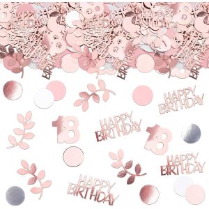 Chicslick-Lot De 100 Grands Confettis D&eacute;coratifs Pour 18 Ans - Or Rose - 2,5 &Agrave; 5,5 Cm - 18 Ans - D&eacute;coration De Table &Agrave; Paillettes - 18e Anniversaire - Confettis - D&eacute;coration D'anniversaire -[X874] - Neuf
