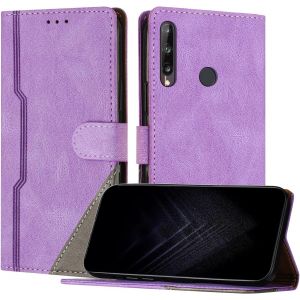 Kal-&Eacute;tui Pour Huawei Y7p 2020, Housse En Cuir Pu Avec [Protection Antichoc Tpu] [Fonction Support] [Porte-Cartes ] Antichoc Magn&eacute;tique Coque Pour Huawei Y7p 2020 - Violet - Neuf