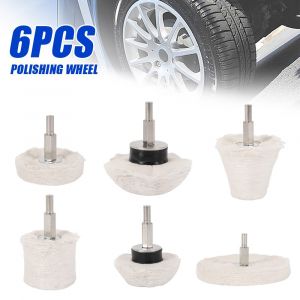 Ensemble de 6 disques de polissage pour perceuse - Formes vari&eacute;es pour m&eacute;tal et bois - Neuf