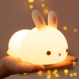 Veilleuse Pour Enfants,Veilleuse B&eacute;b&eacute;,Veilleuse Rechargeable Pour Enfants,B&eacute;b&eacute; Led Lapin Touch Nig - Neuf
