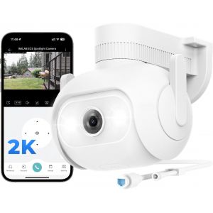 Ec5 2K Ptz Caméra Surveillance Wifi Extérieur, Vision Nocturne Couleur, Détection De Personne Et Suivi De Mouvement, Dissuasion Automatique, Étanche Ip66, Réseau Wifi/Lan - Neuf