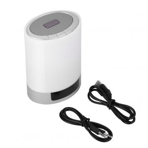 HJLIAN Enceinte Bluetooth multifonction a capteur tactile avec veilleuse LED 7 couleurs et reveil - Neuf