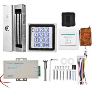 Kit de controle d'acces de porte RFID carre 065 avec verrouillage magnetique et bouton de sortie a distance - Neuf