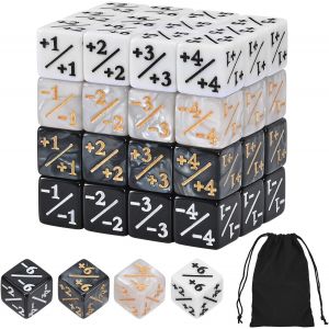 Chenquansarl-48 Pieces Dés Jdr, 4 Couleurs Compteurs De Dés, Dés D6 Cube, Dice Contenant Un Sac De Rangement, Compatible Avec Mtg, Ccg, Accessoire De Jeu De Cartes - Neuf