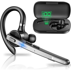 Oreillette Bluetooth Sans Fil, V5.1 Kit Main Libre Bluetooth Avec Dual Mic Oreillette Bluetooth 72Hs De Temps De Lecture Cvc8[J172] - Neuf
