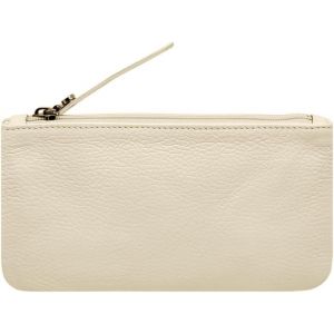 SJZG-Pochette En Cuir V&eacute;ritable Unisexe, Sac &Agrave; Main Homme Femme, Sac Polyvalent, Sac De Maquillage, Trousse &Agrave; Crayons, &Eacute;tui Maquillage Et Accessoires, Beige - Neuf
