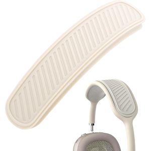 KALANKA-Housse de bandeau de rechange en silicone lavable compatible avec les &eacute;couteurs Apple AirPods Max, doux et confortable, blanc cass&eacute; - Neuf