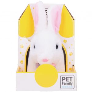 Jouet en peluche pour animal de compagnie, lapin electrique mignon, robot interactif et intelligent pour enfants, blanc - Neuf