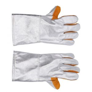 1 Paire De Gants De Soudage En Peau De Vache Résistants à La Chaleur Ignifuges - Neuf
