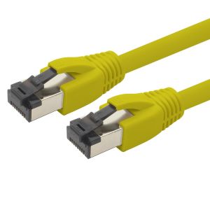 KAL-Câble Réseau Cat 8 De 1,5 M Câble Cat8 Jaune - 1 Pièce Cat.8 Lan 2000 Mhz 40 Gbit S 40Gbase-T Poe+ Patch Cable Câble Ethernet Lszh - 1 X 1,5 Mètre Jaune - Neuf