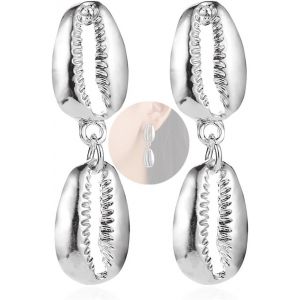 Kal-Boucles D'oreilles Boho M&eacute;ta Coquillage Boucles D'oreilles Coquillage Vintage Boucles D'oreilles Cauris Plage Boucles D'oreilles Personnalis&eacute;es Cauris Bijoux Pour Femmes Et Filles - Neuf