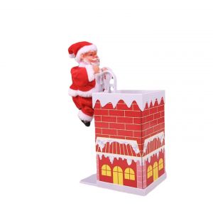 morceau du p&egrave;re No&euml;l avec de la musique, de la chemin&eacute;e d'escalade &eacute;lectrique P&egrave;re No&euml;l, Arbre de No&euml;l D&eacute;coration de l'escalade du p&egrave;re No&euml;l grimpeur escalade Corde musicale &agrave; la maison de D&eacute;coratio - Neuf