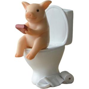KALANKA-Figurine de Toilette de f&eacute;e Miniature- Toilette MP Cochon Figurine - Neuf