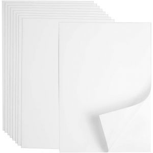 Feuilles de Papier Autocollant,Papier Autocollant Imprimante,Papier Autocollant en Vinyle,Papier Autocollant pour imprimante à jet d'encre/laser 25PCS (blanc) - Neuf
