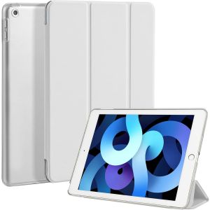Coque Pour Ipad 6ème/5ème Génération 9,7 Pouces 2017/2018, Étui De Protection Léger Coque Arrière En Pc Rigide Translucide Givré Pour Apple Ipad 6/5 Gen, Gris Clair - Neuf