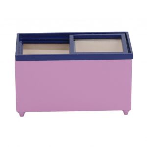 Refrigerateur Horizontal Pour Maison De Poupee 1/12, Miniature Et Colore, Accessoire De Decoration Diy, Mignon Et Realiste, Violet - Neuf