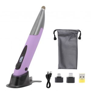 Souris-stylo sans fil 2,4 GHz aBS, ecran capacitif, ecriture manuscrite, avec adaptateurs, pour Windows XP/7/8/10, violet - Neuf