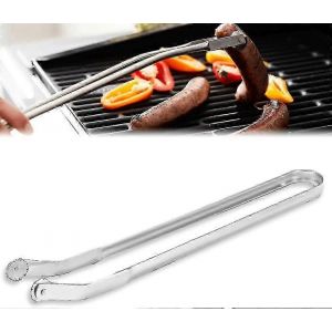 Pince &agrave; gril en acier inoxydable pour le barbecue et la cuisson avec poign&eacute;e longue - retournez les saucisses,le bacon,le steak,la viande et les l&eacute;gumes en toute s&eacute;curit&eacute; - Neuf