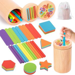 Montessori Games 1 2 3 Years 3 in 1 Toy Child 1 2 3 Year Old Learning Colors Educational Game 1 2 3 4 Years with Storage Bag,Travel Games,Montessori Games 2 Years,Gift Girl Boy - Neuf