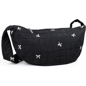 ERSHI-Sac à bandoulière matelassé pour femme - Gonflé - Grand - Léger - Sac à main pour femme - Papillon brodé - Nuage - Pour le s[2 - Neuf