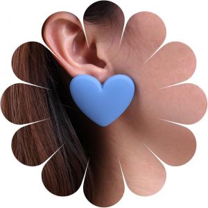 Boucles D'oreilles Coeur Rouge En Acrylique Boucles D'oreilles Pendantes Coeur Rouge En Résine Boucles D'oreilles Coeur En Acrylique Boucles D'oreilles Coeur Couleur Bonbon Bijoux.[X1829] - Neuf