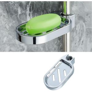 Porte Savon pour Barre &iquest;de Douche 22mm Porte-Savon de Douche &agrave; Clipser Porte Savon pour Barre &iquest;de Douche en ABS Plastique pour Barre de Douche Diam&egrave;tre du Trou - Neuf