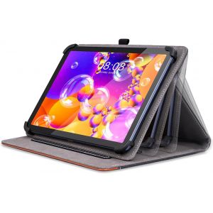 Coque Universelle Pour Wqplo Tablette 10 Pouces/Whitedeer Tablette/Wekymes Tablette/Doogee U10/Apolosign Tablettes, Étui Housse En Cuir Pu Pour Tablette 10-11 Pouces, Noir - Neuf