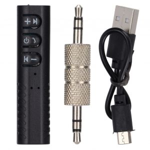 adaptateur auxiliaire Bluetooth pour voiture, mini recepteur auxiliaire Bluetooth sans fil 3,5 mm pour casque de voiture, systeme audio stereo domestique - Neuf