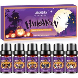 Trahoo-Aeshory 6x10ml Huiles Essentielles Pour F&ecirc;tes, Huiles Essentielles Aromath&eacute;rapie Pour Diffuseur, Bougies & Parfums Diy, Coffret Cadeau D'huile Essentielle Pour Anniversaires, Vacances, Party - Neuf